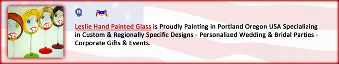Leslie Handpainted Glass