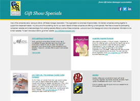 Gift Show Specials Home Page