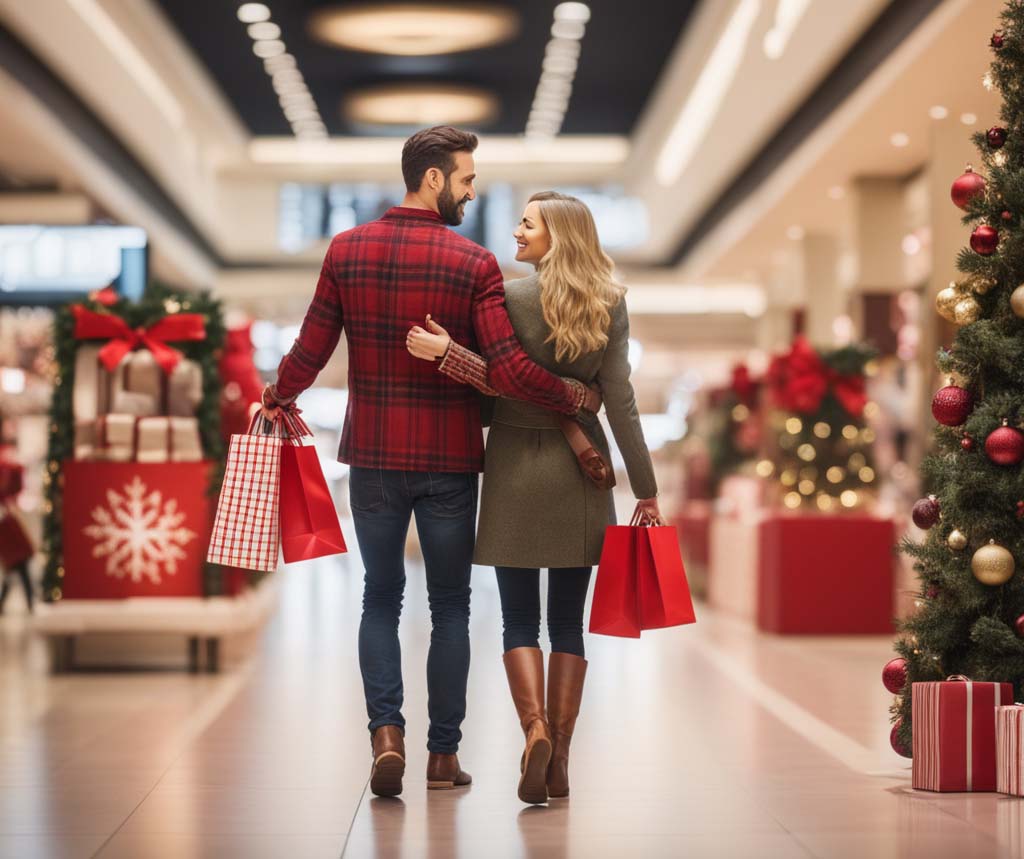 Couple Holiday Shopping