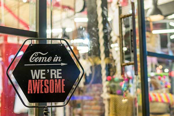 Come in, We're Awesome - sign